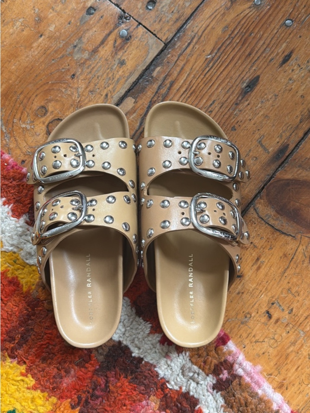 Brand new LOEFFLER RANDALL JONI KHAKI SANDALS 7 - Picture 3 of 8